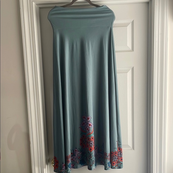 LuLaRoe Dresses & Skirts - Lularoe Turquoise Floral Maxi/Skirt